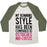 Virgin Teez  Baseball Tee Unisex Tri-Blend Baseball Tee / small / Oatmeal / Moss MY RUNNING STYLE HAS BEEN COMPARED TO OSTRICHES MID-COITUS UNISEX TRI-BLEND BASEBALL TEE