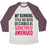 Virgin Teez  Baseball Tee Unisex Tri-Blend Baseball Tee / small / Oatmeal / Maroon MY RUNNING STYLE HAS BEEN DESCRIBED AS SEDUCTIVELY AWKWARD UNISEX TRI-BLEND BASEBALL TEE
