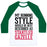 Virgin Teez  Baseball Tee Unisex Classic Baseball Tee / x-small / White/Dark Green MY RUNNING STYLE WOULD BE BEST DESCRIBED AS STARTLED GAZELLE UNISEX CLASSIC BASEBALL TEE