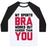 Virgin Teez  Baseball Tee Unisex Classic Baseball Tee / x-small / White/Black MY SPORTS BRA WORKS OUT HARDER THAN YOU UNISEX CLASSIC BASEBALL TEE