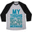 Virgin Teez  Baseball Tee Unisex Tri-Blend Baseball Tee / small / Athletic Gray / Black MY THIGHS DON'T TOUCH BECAUSE I'M FAT UNISEX TRI-BLEND BASEBALL TEE