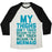 Virgin Teez  Baseball Tee Unisex Tri-Blend Baseball Tee / small / Oatmeal / Black MY THIGHS DON'T TOUCH BECAUSE I'M FAT UNISEX TRI-BLEND BASEBALL TEE
