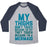Virgin Teez  Baseball Tee Unisex Tri-Blend Baseball Tee / small / Athletic Gray / Navy MY THIGHS DON'T TOUCH BECAUSE I'M FAT UNISEX TRI-BLEND BASEBALL TEE