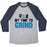 Virgin Teez  Baseball Tee Unisex Tri-Blend Baseball Tee / small / Athletic Gray / Navy MY TIME TO GRIND UNISEX TRI-BLEND BASEBALL TEE
