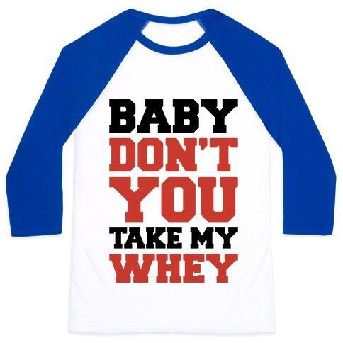 Virgin Teez  Baseball Tee Unisex Classic Baseball Tee / x-small / White/Blue MY WHEY UNISEX CLASSIC BASEBALL TEE