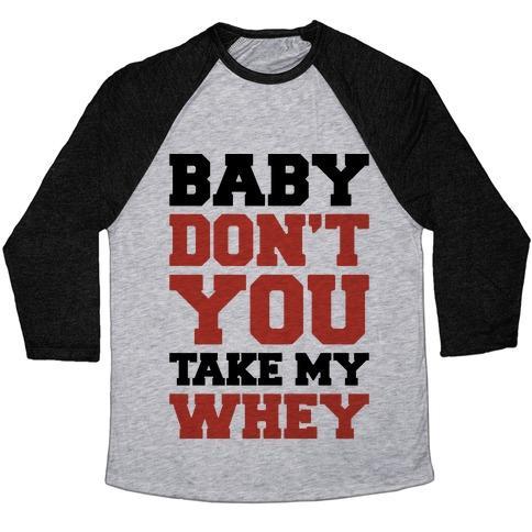 Virgin Teez  Baseball Tee Unisex Tri-Blend Baseball Tee / small / Athletic Gray / Black MY WHEY UNISEX TRI-BLEND BASEBALL TEE