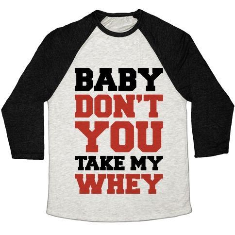 Virgin Teez  Baseball Tee Unisex Tri-Blend Baseball Tee / small / Oatmeal / Black MY WHEY UNISEX TRI-BLEND BASEBALL TEE