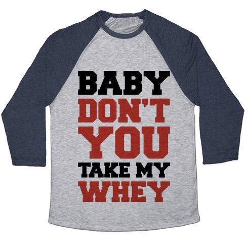 Virgin Teez  Baseball Tee Unisex Tri-Blend Baseball Tee / small / Athletic Gray / Navy MY WHEY UNISEX TRI-BLEND BASEBALL TEE