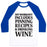 Virgin Teez  Baseball Tee Unisex Classic Baseball Tee / x-small / White/Blue MY WORKOUT INCLUDES PINNING RECIPES AND DRINKING WINE UNISEX CLASSIC BASEBALL TEE