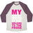 Virgin Teez  Baseball Tee Unisex Tri-Blend Baseball Tee / small / Oatmeal / Maroon MY WORKOUT INVOLVES ME GETTING UP AND WALKING TO THE FRIDGE UNISEX TRI-BLEND BASEBALL TEE