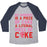 Virgin Teez  Baseball Tee Unisex Tri-Blend Baseball Tee / small / Athletic Gray / Navy MY WORKOUT IS A PIECE OF CAKE UNISEX TRI-BLEND BASEBALL TEE