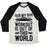 Virgin Teez  Baseball Tee Unisex Tri-Blend Baseball Tee / small / Oatmeal / Black MY WORKOUT IS OUT OF THIS WORLD UNISEX TRI-BLEND BASEBALL TEE