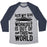 Virgin Teez  Baseball Tee Unisex Tri-Blend Baseball Tee / small / Athletic Gray / Navy MY WORKOUT IS OUT OF THIS WORLD UNISEX TRI-BLEND BASEBALL TEE