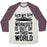 Virgin Teez  Baseball Tee Unisex Tri-Blend Baseball Tee / small / Oatmeal / Maroon MY WORKOUT IS OUT OF THIS WORLD UNISEX TRI-BLEND BASEBALL TEE