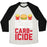 Virgin Teez  Baseball Tee Unisex Tri-Blend Baseball Tee / small / Oatmeal / Black MY WORKOUT KEEPS ME FROM COMMITTING CARBICIDE UNISEX TRI-BLEND BASEBALL TEE