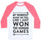 Virgin Teez  Baseball Tee Unisex Classic Baseball Tee / x-small / White/Neon Pink MY WORKOUT MAKES ME FEEL LIKE I JUST WON THE HUNGER GAMES UNISEX CLASSIC BASEBALL TEE