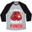 Virgin Teez  Baseball Tee Unisex Tri-Blend Baseball Tee / small / Athletic Gray / Black MY WORKOUT PACKS A PUNCH UNISEX TRI-BLEND BASEBALL TEE