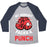 Virgin Teez  Baseball Tee Unisex Tri-Blend Baseball Tee / small / Athletic Gray / Navy MY WORKOUT PACKS A PUNCH UNISEX TRI-BLEND BASEBALL TEE