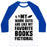 Virgin Teez  Baseball Tee Unisex Classic Baseball Tee / x-small / White/Blue MY WORKOUTS ARE LIKE MY FAVORITE BOOKS, FICTIONAL (BLUE) UNISEX CLASSIC BASEBALL TEE