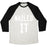 Virgin Teez  Baseball Tee Unisex Tri-Blend Baseball Tee / small / Oatmeal / Black NAILED IT UNISEX TRI-BLEND BASEBALL TEE