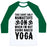 Virgin Teez  Baseball Tee Unisex Classic Baseball Tee / x-small / White/Dark Green NAKED YOGA UNISEX CLASSIC BASEBALL TEE