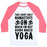 Virgin Teez  Baseball Tee Unisex Classic Baseball Tee / x-small / White/Neon Pink NAKED YOGA UNISEX CLASSIC BASEBALL TEE