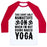 Virgin Teez  Baseball Tee Unisex Classic Baseball Tee / x-small / White/Red NAKED YOGA UNISEX CLASSIC BASEBALL TEE