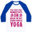 Virgin Teez  Baseball Tee Unisex Classic Baseball Tee / x-small / White/Blue NAKED YOGA UNISEX CLASSIC BASEBALL TEE