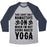 Virgin Teez  Baseball Tee Unisex Tri-Blend Baseball Tee / small / Athletic Gray / Navy NAKED YOGA UNISEX TRI-BLEND BASEBALL TEE