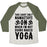 Virgin Teez  Baseball Tee Unisex Tri-Blend Baseball Tee / small / Oatmeal / Moss NAKED YOGA UNISEX TRI-BLEND BASEBALL TEE