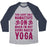 Virgin Teez  Baseball Tee Unisex Tri-Blend Baseball Tee / small / Athletic Gray / Navy NAKED YOGA UNISEX TRI-BLEND BASEBALL TEE