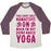 Virgin Teez  Baseball Tee Unisex Tri-Blend Baseball Tee / small / Oatmeal / Maroon NAKED YOGA UNISEX TRI-BLEND BASEBALL TEE