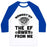 Virgin Teez  Baseball Tee Unisex Classic Baseball Tee / x-small / White/Blue NAMAST'AY THE EF AWAY FROM ME UNISEX CLASSIC BASEBALL TEE