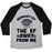 Virgin Teez  Baseball Tee Unisex Tri-Blend Baseball Tee / small / Athletic Gray / Black NAMAST'AY THE EF AWAY FROM ME UNISEX TRI-BLEND BASEBALL TEE