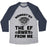 Virgin Teez  Baseball Tee Unisex Tri-Blend Baseball Tee / small / Athletic Gray / Navy NAMAST'AY THE EF AWAY FROM ME UNISEX TRI-BLEND BASEBALL TEE
