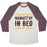 Virgin Teez  Baseball Tee Unisex Tri-Blend Baseball Tee / small / Oatmeal / Maroon NAMASTA'AY IN BED UNISEX TRI-BLEND BASEBALL TEE