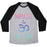 Virgin Teez  Baseball Tee Unisex Tri-Blend Baseball Tee / small / Athletic Gray / Black NAMASTE ALL DAY UNISEX TRI-BLEND BASEBALL TEE