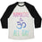 Virgin Teez  Baseball Tee Unisex Tri-Blend Baseball Tee / small / Oatmeal / Black NAMASTE ALL DAY UNISEX TRI-BLEND BASEBALL TEE