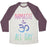 Virgin Teez  Baseball Tee Unisex Tri-Blend Baseball Tee / small / Oatmeal / Maroon NAMASTE ALL DAY UNISEX TRI-BLEND BASEBALL TEE