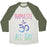 Virgin Teez  Baseball Tee Unisex Tri-Blend Baseball Tee / small / Oatmeal / Moss NAMASTE ALL DAY UNISEX TRI-BLEND BASEBALL TEE