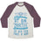Virgin Teez  Baseball Tee Unisex Tri-Blend Baseball Tee / small / Oatmeal / Maroon NAMASTE AT OM PRACTICE SAVASANA IN BED ZEN TAKE A NAP UNISEX TRI-BLEND BASEBALL TEE