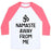 Virgin Teez  Baseball Tee Unisex Classic Baseball Tee / x-small / White/Neon Pink NAMASTE AWAY FROM ME UNISEX CLASSIC BASEBALL TEE