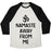 Virgin Teez  Baseball Tee Unisex Tri-Blend Baseball Tee / small / Oatmeal / Black NAMASTE AWAY FROM ME UNISEX TRI-BLEND BASEBALL TEE