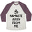 Virgin Teez  Baseball Tee Unisex Tri-Blend Baseball Tee / small / Oatmeal / Maroon NAMASTE AWAY FROM ME UNISEX TRI-BLEND BASEBALL TEE