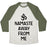 Virgin Teez  Baseball Tee Unisex Tri-Blend Baseball Tee / small / Oatmeal / Moss NAMASTE AWAY FROM ME UNISEX TRI-BLEND BASEBALL TEE