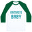 Virgin Teez  Baseball Tee Unisex Classic Baseball Tee / x-small / White/Dark Green NAMASTE BABY UNISEX CLASSIC BASEBALL TEE