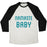 Virgin Teez  Baseball Tee Unisex Tri-Blend Baseball Tee / small / Oatmeal / Black NAMASTE BABY UNISEX TRI-BLEND BASEBALL TEE
