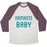 Virgin Teez  Baseball Tee Unisex Tri-Blend Baseball Tee / small / Oatmeal / Maroon NAMASTE BABY UNISEX TRI-BLEND BASEBALL TEE