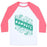 Virgin Teez  Baseball Tee Unisex Classic Baseball Tee / x-small / White/Neon Pink NAMASTE BANNER UNISEX CLASSIC BASEBALL TEE