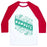 Virgin Teez  Baseball Tee Unisex Classic Baseball Tee / x-small / White/Red NAMASTE BANNER UNISEX CLASSIC BASEBALL TEE